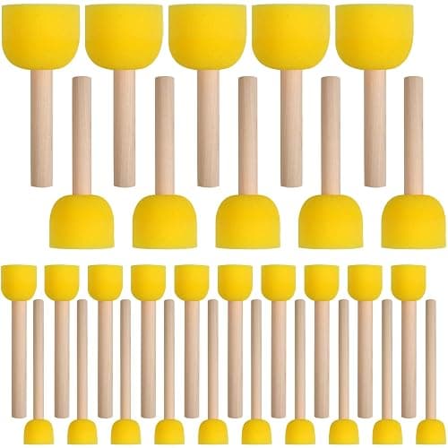 30 Pcs Round Sponges Brush Set, Round Sponge Brushes for Painting, Paint Sponges for Acrylic, Painting Tools for Kids Arts and Crafts (4 Sizes) thumbnail 2