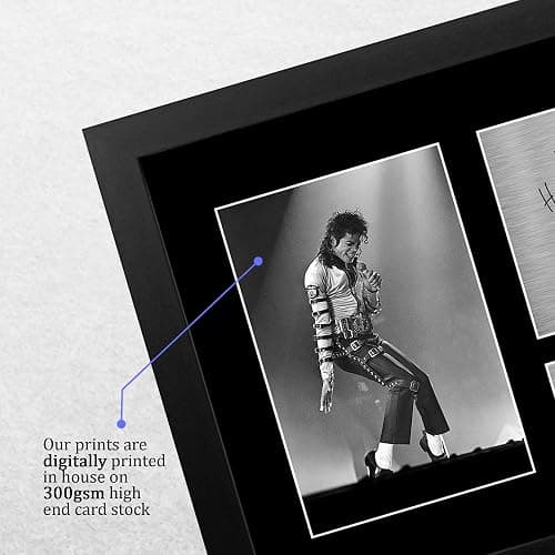 HWC Trading Michael Jackson Personalised Gift - Signed Autograph Picture, Framed A4 Music Memorabilia with Custom Name Message for Birthday Christmas Wedding thumbnail 4