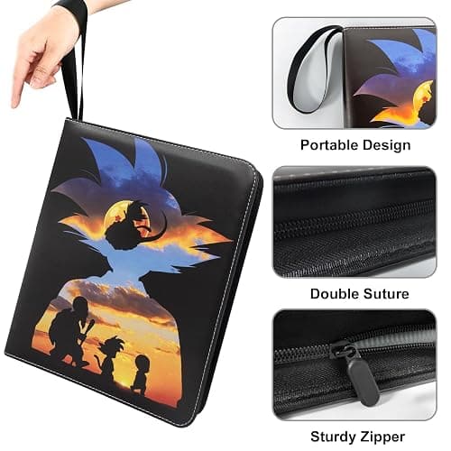 Anime Trading Card Binder for Cards, 9 Pocket with 60 Sleeves up to 1080 Cards One Piece TCG Card Binder, Waterproof Card Storage Book, Trading Cards Display Case thumbnail 5