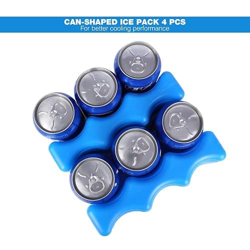 REDCAMP Bottle Ice Packs for Cooler, Resuable Rigid Insulated Contoured Freezer Pack for Breastmilk Beer Lunch, Long-Lasting Can Freezer Pack for Camping Beach, 2/4/6/8/12 Pack thumbnail 2