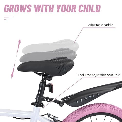 BGGFNZ 20 Inch Kids Bike BMX Style Bike, Girls Boys Bikes Ages 8-12, Single Speed Kids Bicycle for Boys Girls, Lightweight Boys Bike with Adjustable Seat, Multiple Colors thumbnail 4