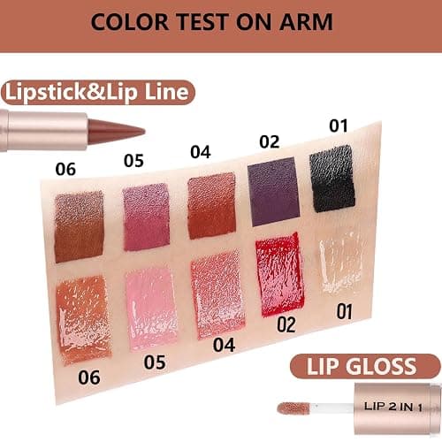Clear Gloss and Lip Liner Lip Combo, Lip Combo Sets for Black Women, High Pigmented Plumping Lipgloss Kit ,Long Lasting Lipstick Lip Combo Set Lip Kit with Lip Liner and Gloss #1 Clear moisturizing thumbnail 7
