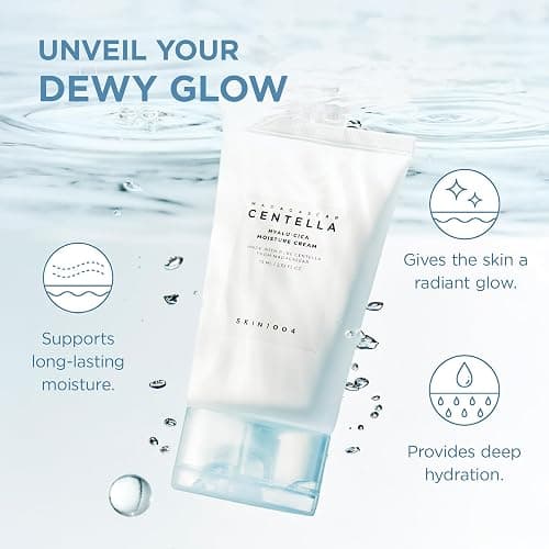 SKIN1004 Hyalu-Cica Moisture Cream, 2.53 fl oz, 75ml, Korean Face Hyaluronic Acid & Centella Moisturiser, Face Cream for Deep Hydration, Lightweight Gel Cream, Long Lasting Moisture, Korean Skin Care thumbnail 5