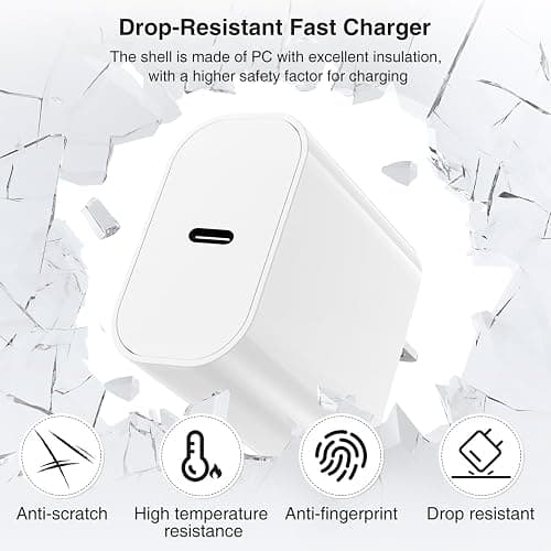 iPhone 17 16 15 Fast Charger 10ft, USB C Charging Block and Long Type C to C Cable Cord, iPad Wall Plug Power Adapter Cube Brick for Apple iPhone 17 Pro Max/17 Air/16 e/16 Pro/15 Plus/15 Mini/Samsung thumbnail 4