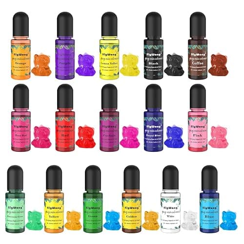 Epoxy Resin Pigment - 16 Colors Translucent Resin Colorant, Highly Concentrated Resin Dye for DIY Jewelry Making, AB Resin Coloring - 10ml thumbnail 3