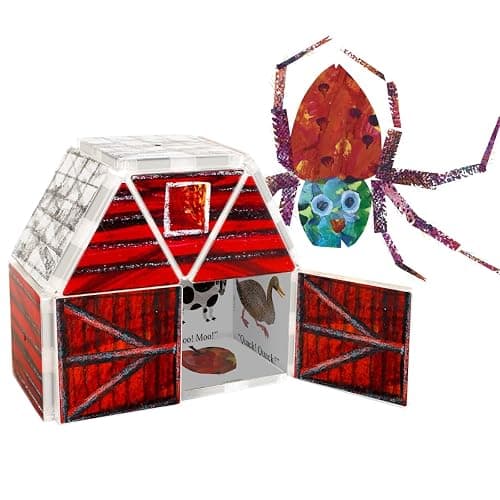 CreateOn Eric Carle The Very Hungry Caterpillar & Bonus Very Busy Spider Playset, Magnetic Building Toys, Educational, STEM and Montessori Tools, Magnetic Tiles for Kids Ages 3+, 24 Pieces thumbnail 4