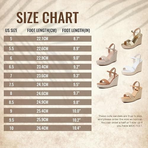 mikarka Women's Espadrille Wedge Sandals: Ankle Strap Platform Open Toe Wedges - Stylish High Heel Dressy Summer Wedges for Women, Inspired by Espadrilles thumbnail 6