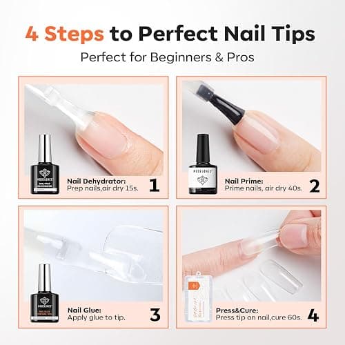 modelones 10-in-One Gel Nail Glue with Nail Dehydrator and Primer for Acrylic Nails Tips/Bloom Gel/Adhesive Bond, Long Lasting Acrylic Nail Supplies thumbnail 8