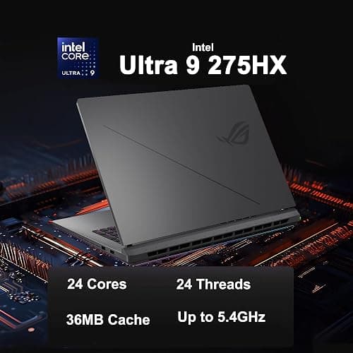 ASUS ROG Strix G18 G815 Gaming AI Laptop 18" 2560x1600 240Hz (100% DCI-P3) Intel 24-core Ultra 9 275HX 32GB RAM 2TB SSD GeForce RTX 5070 (Up to 798 AI Tops) RGB Backlit Win11Pro ICP Hub/Copilot AI thumbnail 4
