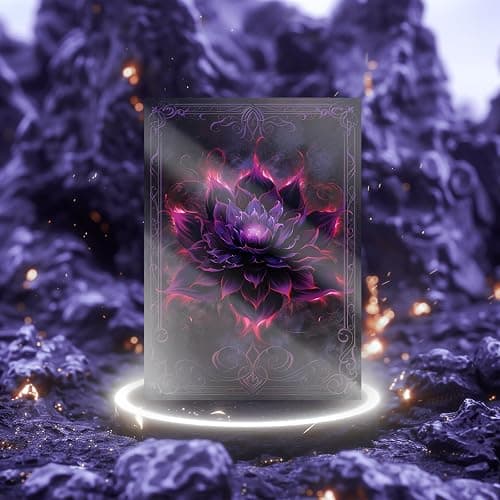 MTG Card Sleeves 100CT (Crimson Black Lotus), Matte Art Card Sleeves, Matte Back & Clear Front, 66x92mm thumbnail 2
