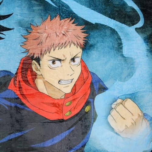 Jujutsu Kaisen Anime Yuji Itadori and Megumi Fushiguro Soft Plush Throw Blanket 45" X 60" | Anime, Soft thumbnail 2