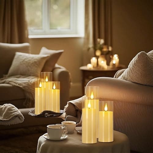 CAKETYCG 24-Pack LED Flameless Candles(14/16/18cm) with 4 Timers Remote - 3D Flickering Flame, Clear, Perfect Decor for Home & Events. thumbnail 8