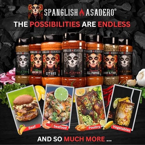 Spanglish Asadero 5oz Signature All Purpose Spice | Mexican Seasoning for Steak, Chicken, Pork, Lamb, and Elote | Low Sodium BBQ Rub and Marinade for Smoking or Grilling Meat thumbnail 6