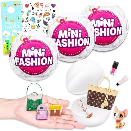 ZURU 5 Surprise Mini Brands Fashion Mystery Set - 3 Pack Series 1 Surprise Mini Fashion Toys Mystery Bundle with Tattoos, More | Mini Brands Fashion Series - Image 1