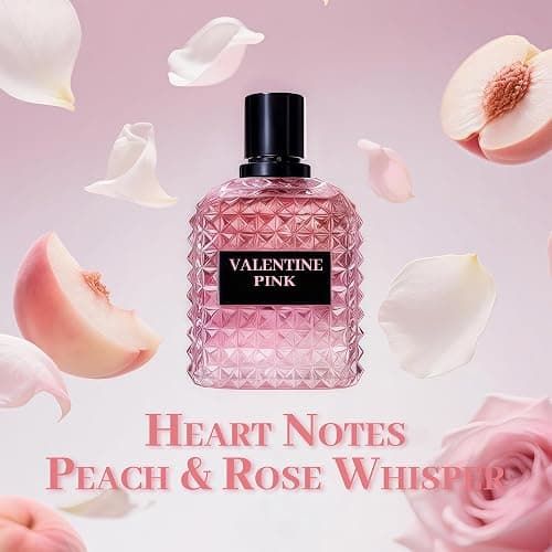 A CENTER Valentine Pink Perfume for Women, Floral Notes Eau de Parfum Spray Casual Daily Cologne 3.4 Fluid Ounce/100Ml Women Fragrance Daytime & Casual Use, for all Skin Types thumbnail 3