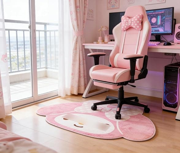 Roffatide Cartoon Melody Pattern Cute Fur Area Rug Blanket Rug Non-Slip Door Floor Mats Carpet for Home 80 * 120cm thumbnail 7