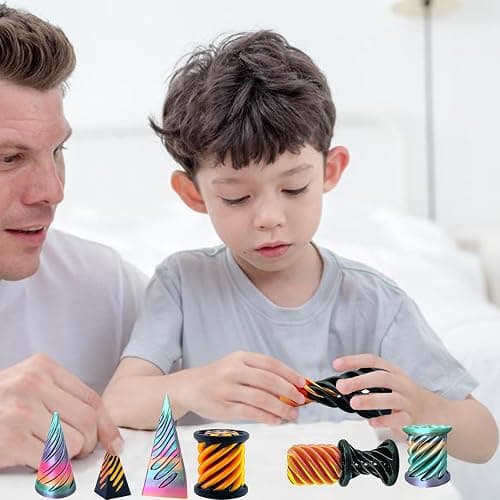 Christmas Stocking Stuffer 3 Packs Impossible Cone,Impossible Cones passthrough Impossible Pyramid for Relaxing,Spiral Fidget Toy passthrough Impossible Cone,Birthday for Adults & Kids thumbnail 3