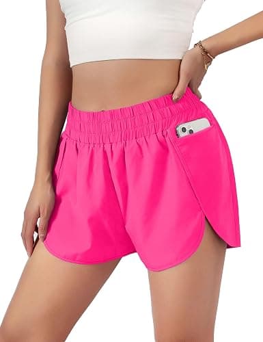 Blooming Jelly Women's Quick-Dry Running Shorts Workout Sport Layer Active Shorts with Pockets 1.75" - Image 1