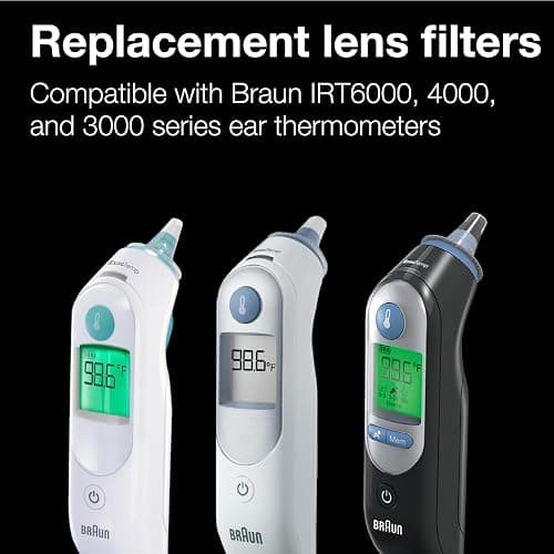 Braun ThermoScan Lens Filters for Ear Thermometer, Disposable Covers, Clear, 40 Count thumbnail 4