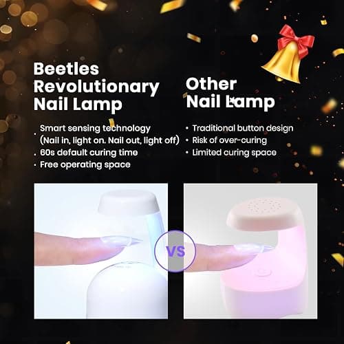 Beetles Gel Nail Extension Kit Almond Shape, Easy 9 in 1 Glue Uv Led Set Etch X Nail Tips Short Almond Half Matte Tips, Gift for Women & Girls, 504 pcs thumbnail 5