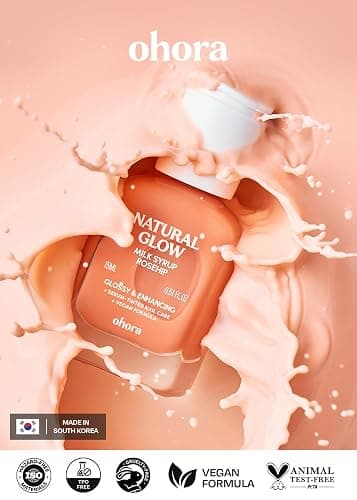 ohora Natural Glow Milk Syrup Nail Strengthener (Rosehip) - Tinted Nail Hardener for Brittle, Damaged Nails, Quick-Dry Glossy Finish, Nail Repair & Growth, 15 mL thumbnail 5