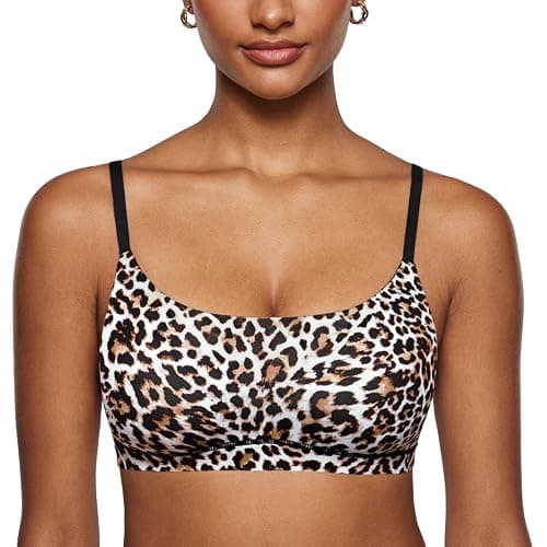 INLYRIC Women's Unlined Wireless Sports Bralette | Comfort, Unpadded, Scoop Neck, Wirefree, Dual-layer, Seamless, Pull-on, Adjustable Straps, Gentle Support, Lounge - Image 1