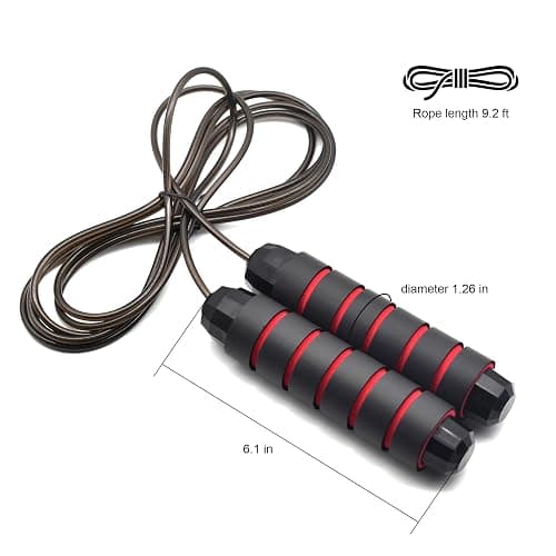 BOOMIBOO Jump Rope, Adjustable Jump Ropes,Skipping Rope Tangle-Free Rapid Speed with Ball Bearings for Women Men Kids,Exercise & Slim Body Jumprope at Home School Gym thumbnail 2