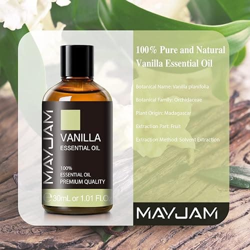 Vanilla Essential Oil 30ml/1.01fl.oz, MAYJAM Premium Vanilla Oils for Aromatherapy, Diffuser, Soap Making, Candle Making, Long Lasting Scents thumbnail 3