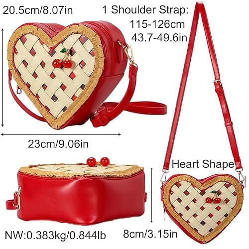 Lyuxhetaokdiq Women PU Leather Unique Novelty Weird Shape Crossbody Shoulder Bag Handbag Purse for Girls thumbnail 5