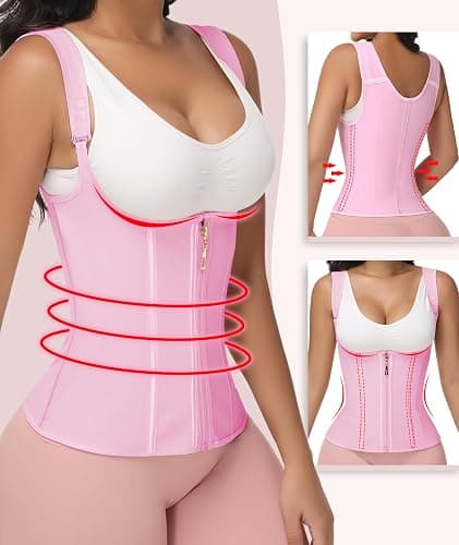SHAPEBUS Waist Trainer for Women Lower Belly Fat Corset Shapewear Tummy Control Faja Body Shaper Waist Cincher thumbnail 6