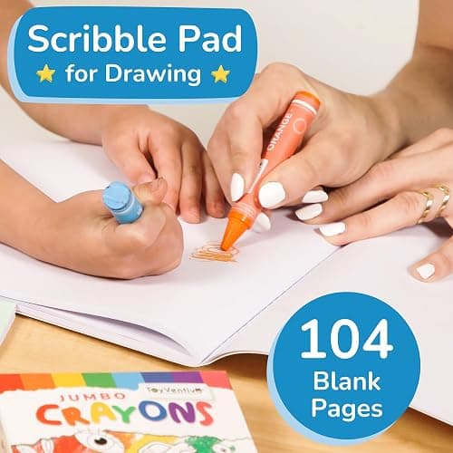 Coloring Books for Toddlers 1-3 with Large Pages & Crayons for Toddlers 1-3, Boys Coloring Book Set Featuring Letters, Numbers, Shapes, Animals & Food Activities, 2 Year Old Workbook Set in Blue Box thumbnail 9