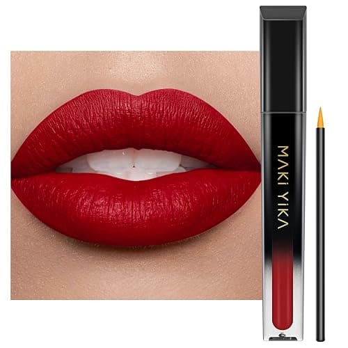 MAKI YIKA Red Lipstick Matte Liquid for Women Color Stay Long Lasting Lipsticks - Image 1