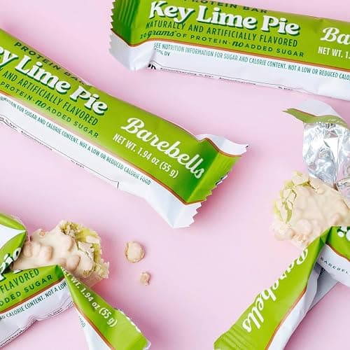 Barebells Protein Bars Key Lime Pie - 12 bars, 20g High Protein Treats - White Chocolate Nutrition Bar with 1g Total Sugars - On-The-Go Breakfast or Post-Workout Snack thumbnail 7