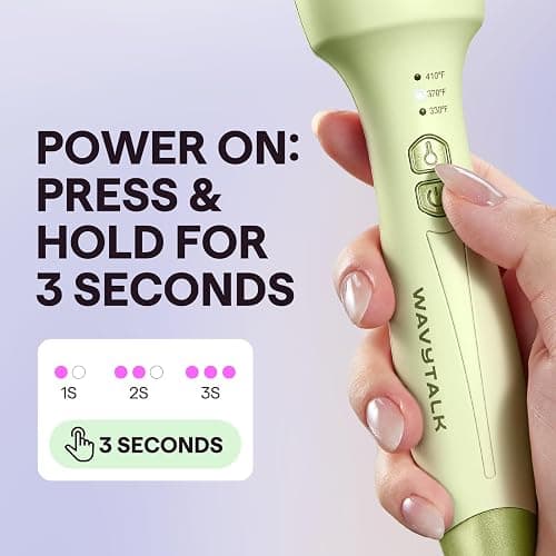 Wavytalk Thermal Brush Blowout Express 1.5" Ionic Heat Round Brush | Creates Smooth Shiny Blowout Look, Salon Blowouts, 3 Temp Settings Dual Voltage, Easy to Use Reduces Frizz, Green thumbnail 6