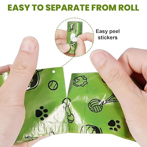 TVOOD Dog Poop Bags 420-Count: Scented Poop Bags Strong and Leak Proof Doggie Waste Bag with 2 Poo Bag Holder for Dog Walking Pick Up Poo (Green) thumbnail 4