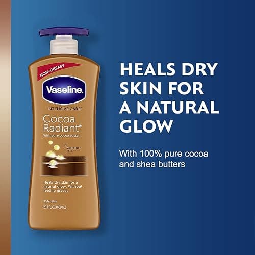 Vaseline Intensive Care Cocoa Radiant Lotion, 20.3 oz Bundled with Moisturizing Healing Jelly Butter, 7.5 and Shimmer Stick, 1.4 oz, Moisturized Skin Light Butter Scent thumbnail 3