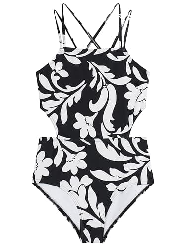 Kanu Surf Girls Beach Girl Sport Cut-Out One Piece Swimsuit - Image 1