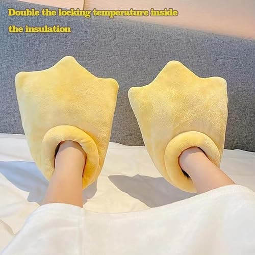 JQUAL Women Duck Slippers Winter Animal Feet Slippers Yellow Cartoon Slippers Fluffy Claw Paw Shoes Party Household Supplies Valentine's Day Gift for Women thumbnail 5