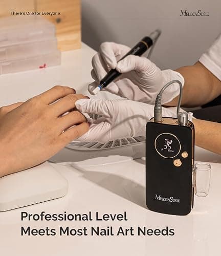 MelodySusie 35000RPM Lightweight Clip-On SM200F Nail Drill Cordless | Coreless motor, 4000mAh battery for 13-18h runtime, low heat, low noise, low vibration, ideal for acrylic shaping thumbnail 5