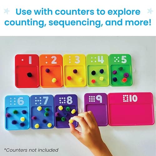 hand2mind Sensory Number Trays, Learning Numbers for Kids, Fine Motor Activities, Counting Toys for Sensory Seeking Kids, Texture Toys, Pre-Writing Skills for Toddlers, Montessori Math Materials thumbnail 5