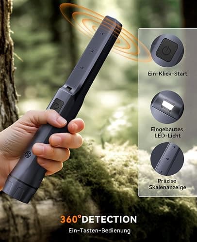 SUNPOW Pinpointer Metalldetektor – Wiederaufladbar, 15h Laufzeit, IP68 Wasserdicht, 360° Hochsensitiv, 50% Tiefenverbesserung & Upgraded Chip, Handheld Schatzsuche für Erwachsene & Kinder thumbnail 4