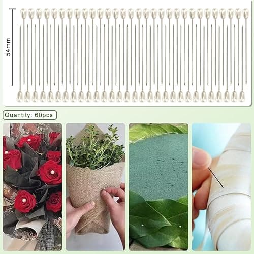 ZIIYAN Floral Arrangement Kit, Green Floral Tape Floral Stem Wire Floral Wire Boutonniere Flower pin and Wire Cutter Tools Kit for Bouquet Stem Wrap Florist, Wreath Making Supplies thumbnail 5