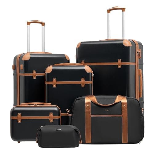 Coolife Luggage Set 3 Piece Suitcase Set Carry On Luggage PC Hardside Luggage TSA Lock Spinner Wheels Telescopic Handle - Image 1
