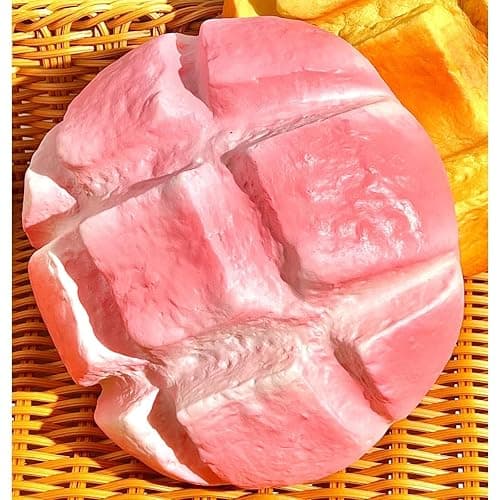 7 Inch Jumbo Bread Squishy, Slow Rising Squishy Toys - Stress Relief Squeeze Toys for Adults, Sticky Food Squishies, Foam Sensory Fidget Toy for Desk (Pink) thumbnail 4