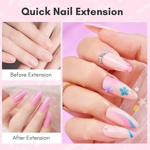 Makartt Poly Nail Gel 50ML Builder, Daisy Pink, Long-Lasting Easy-Use Gel for DIY Salon Quality thumbnail 3