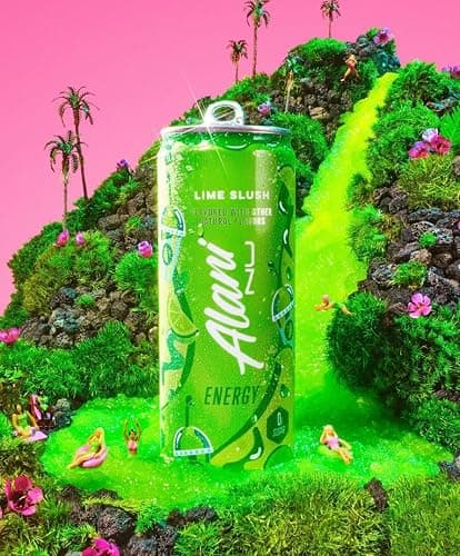 Alani Energy Drinks, Cotton Candy, Lime Slush, Strawberry Sunrise Flavors - Variety Pack, Sugar-Free, Low-Calorie, 12 fl oz (Pack of 6) Repackaged* thumbnail 8