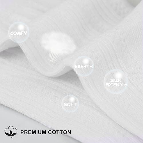 Mcool Mary Womens Crew Socks, Casual Knit Cotton Comfy Breathable Cool Dress Socks for Girls 6 Pack thumbnail 6