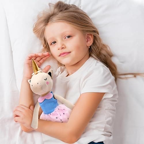 Toylink Ballerina Unicorn Doll Stuffed Animal Toys for Girls - Plush Bag | 3 Set Cloth Accessories | Ballet Shoes, Kids Pretend Play Doll Pet Care, Christmas Birthday Gift for 3 4 5 6 Year Old Girls thumbnail 2