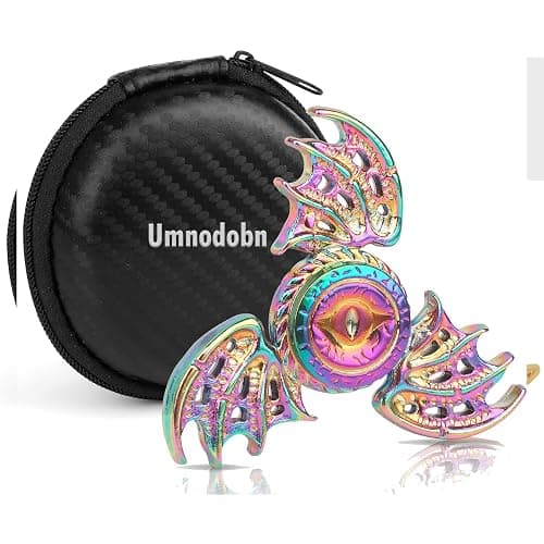 Dragon Fidget Spinner Toys for Kids Adults, Phoenix Fidgit Spinner Desk Toy Metal, Stress Relief Toys Spin Fidgets Hand Finger Spinners Toy Focus Fidgeting Tri Spinner Novelty Gift Prize with Case thumbnail 8