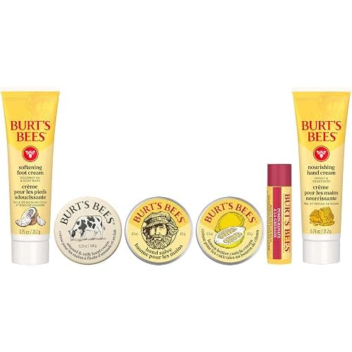 Burt's Bees Gifts Ideas, Tips and Toes Kit, 6 Travel Size Products - Pomegranate Moisturizing Lip Balm, 2 Hand Creams, Foot Cream, Cuticle Cream, and Hand Salve thumbnail 2